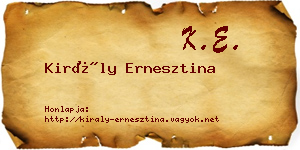 Király Ernesztina névjegykártya